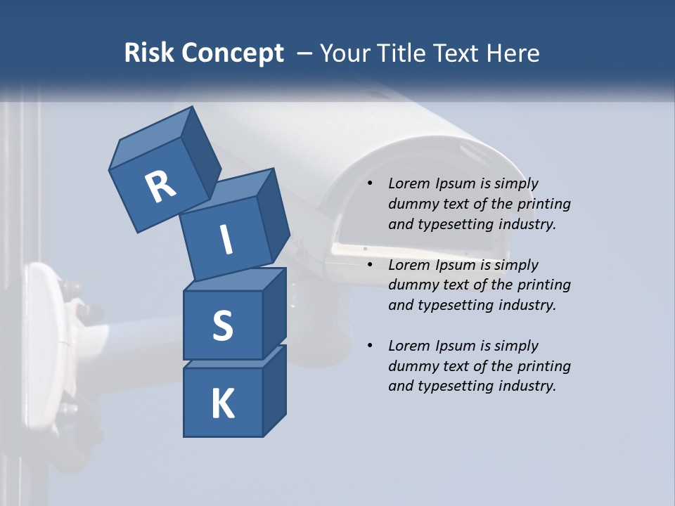 A Security Camera On A Pole With A Blue Sky In The Background PowerPoint Template