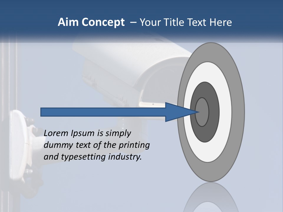 A Security Camera On A Pole With A Blue Sky In The Background PowerPoint Template