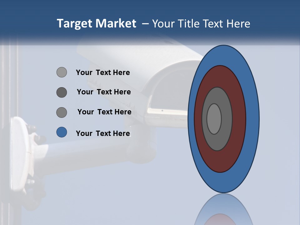 A Security Camera On A Pole With A Blue Sky In The Background PowerPoint Template