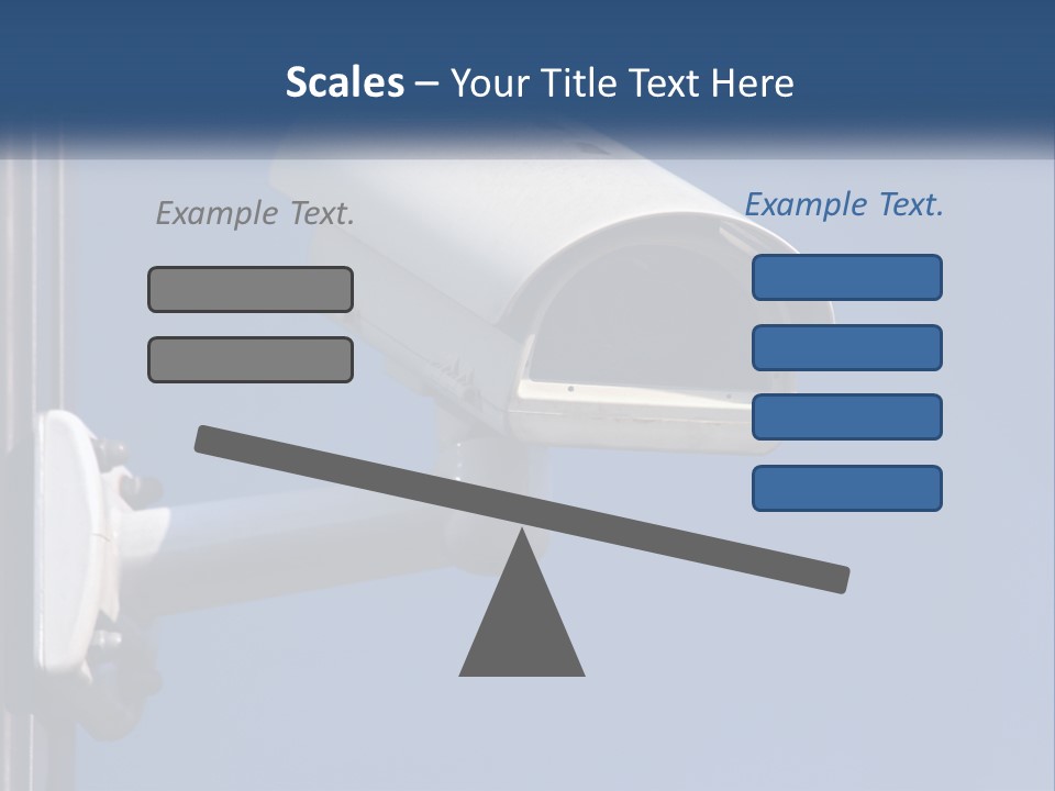 A Security Camera On A Pole With A Blue Sky In The Background PowerPoint Template