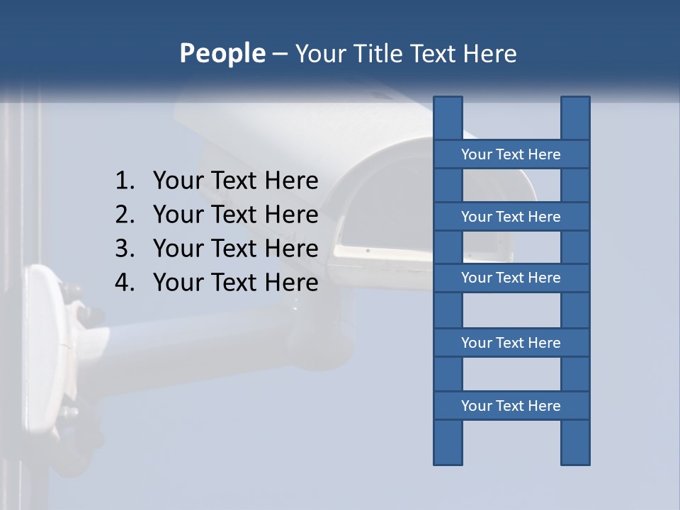A Security Camera On A Pole With A Blue Sky In The Background PowerPoint Template
