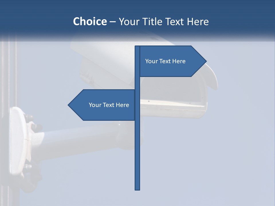 A Security Camera On A Pole With A Blue Sky In The Background PowerPoint Template