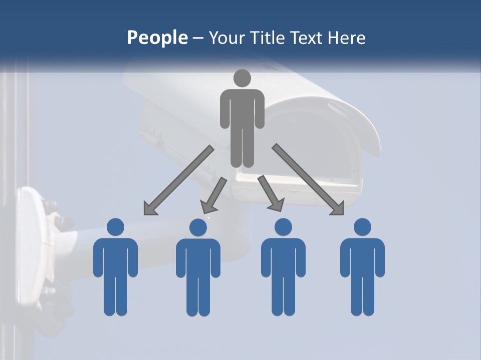 A Security Camera On A Pole With A Blue Sky In The Background PowerPoint Template