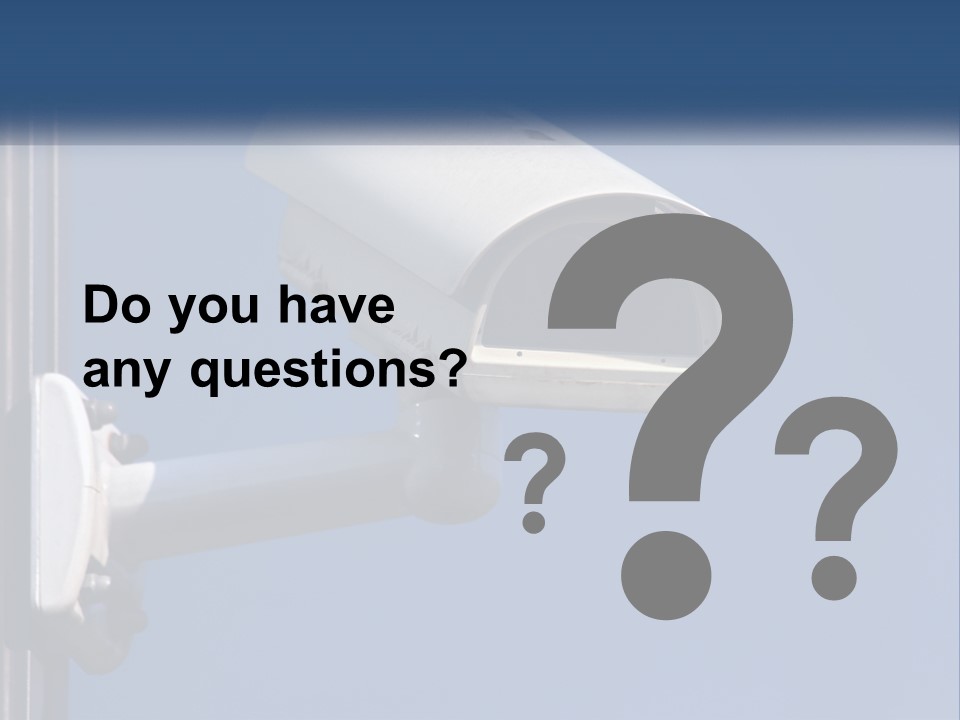 A Security Camera On A Pole With A Blue Sky In The Background PowerPoint Template
