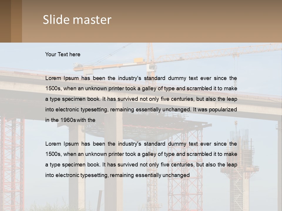 A Crane Is On Top Of A Building Under Construction PowerPoint Template