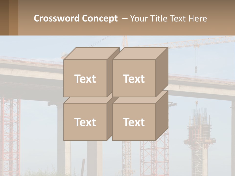 A Crane Is On Top Of A Building Under Construction PowerPoint Template