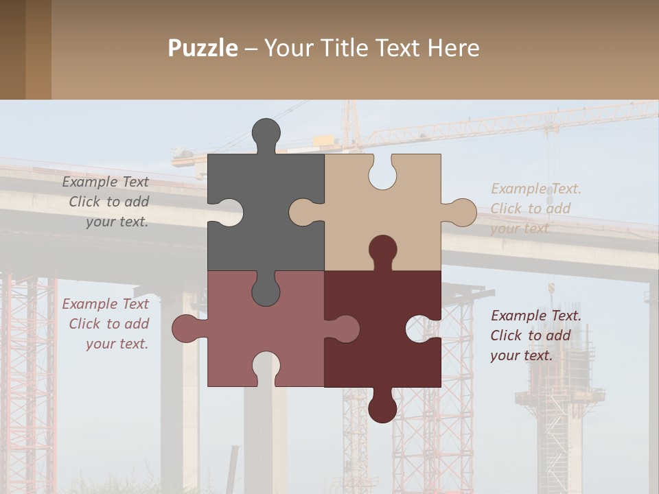 A Crane Is On Top Of A Building Under Construction PowerPoint Template
