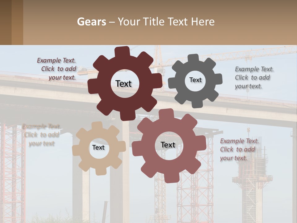 A Crane Is On Top Of A Building Under Construction PowerPoint Template