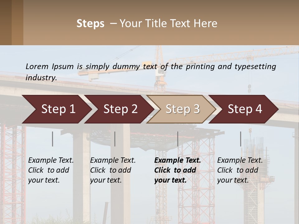 A Crane Is On Top Of A Building Under Construction PowerPoint Template