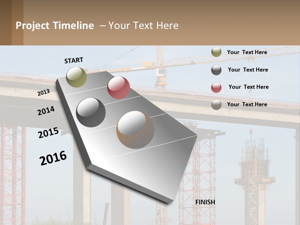 A Crane Is On Top Of A Building Under Construction PowerPoint Template
