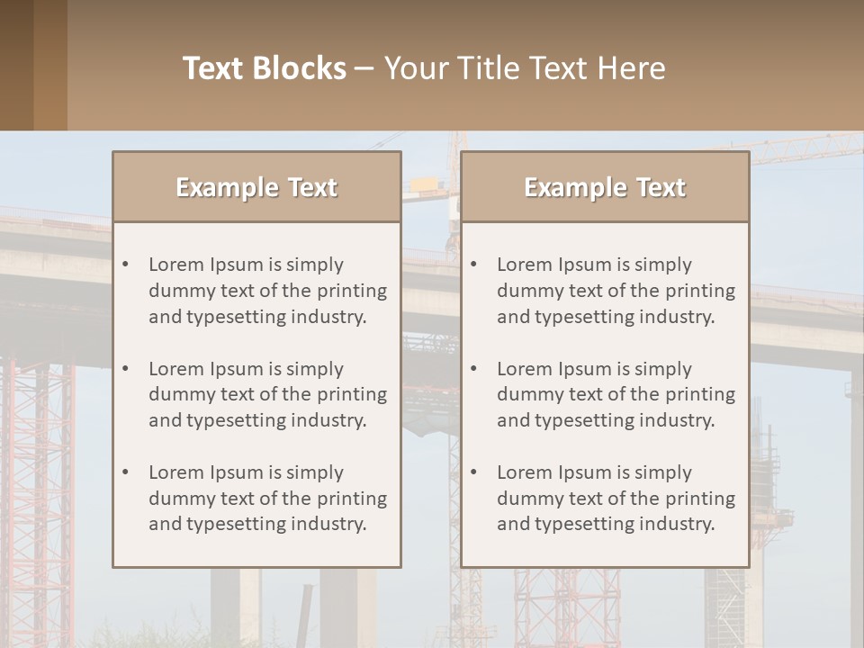 A Crane Is On Top Of A Building Under Construction PowerPoint Template
