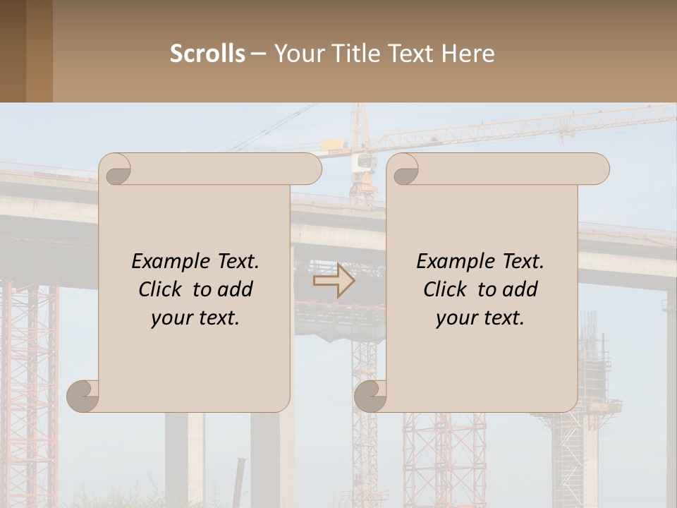 A Crane Is On Top Of A Building Under Construction PowerPoint Template