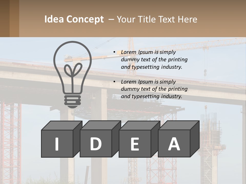 A Crane Is On Top Of A Building Under Construction PowerPoint Template