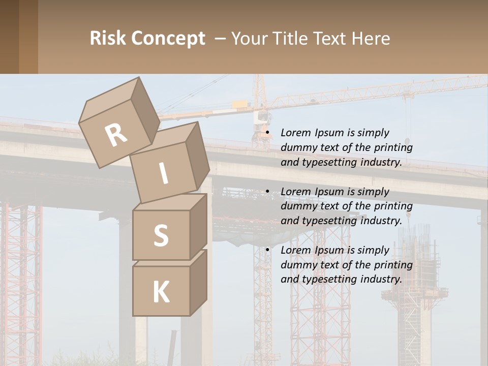 A Crane Is On Top Of A Building Under Construction PowerPoint Template