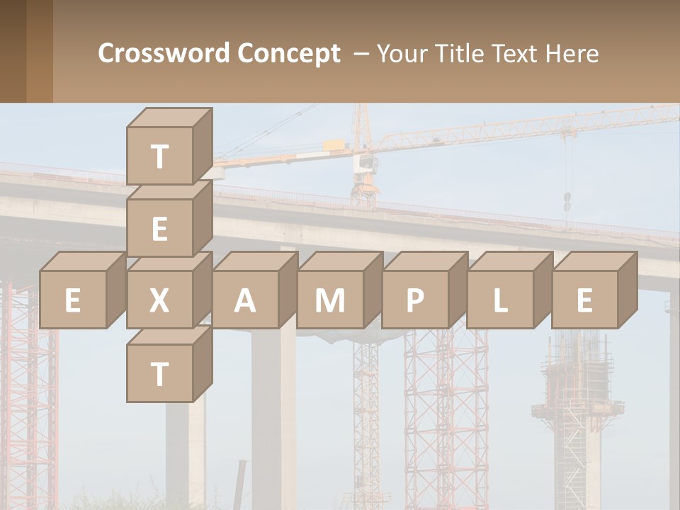 A Crane Is On Top Of A Building Under Construction PowerPoint Template