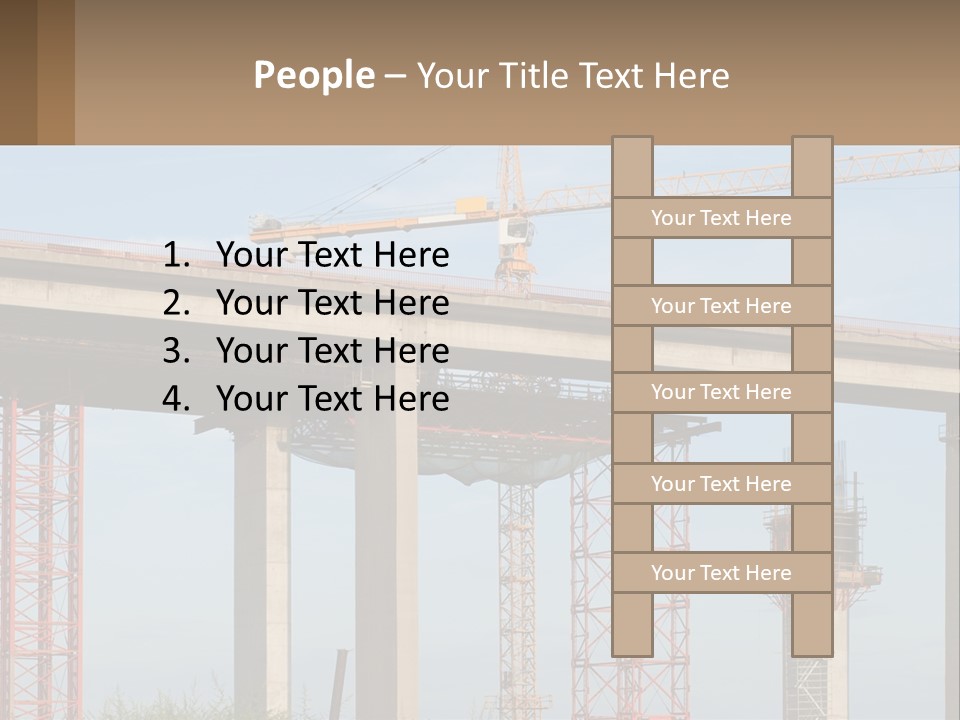 A Crane Is On Top Of A Building Under Construction PowerPoint Template