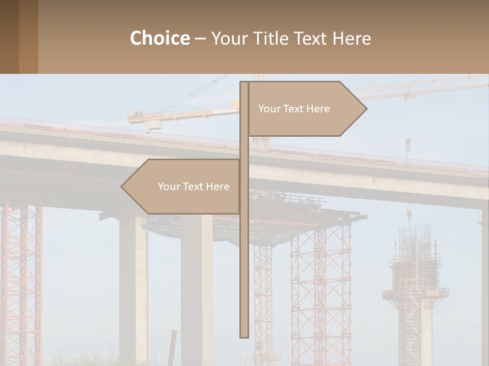 A Crane Is On Top Of A Building Under Construction PowerPoint Template