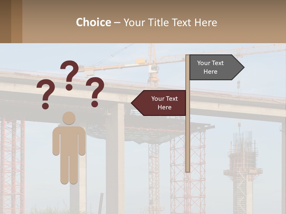 A Crane Is On Top Of A Building Under Construction PowerPoint Template