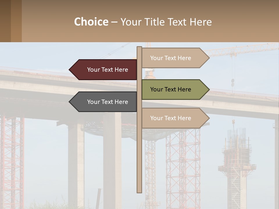 A Crane Is On Top Of A Building Under Construction PowerPoint Template