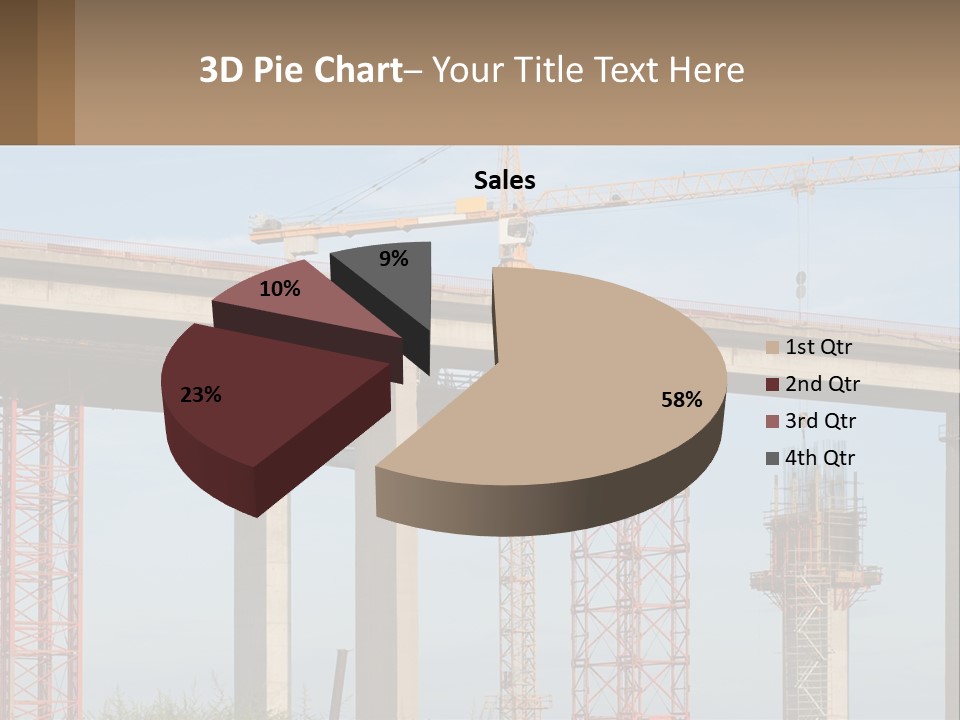 A Crane Is On Top Of A Building Under Construction PowerPoint Template