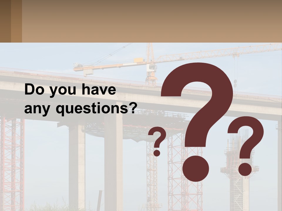 A Crane Is On Top Of A Building Under Construction PowerPoint Template