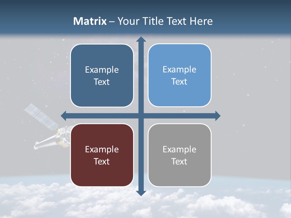 An Image Of A Space Station In The Sky PowerPoint Template