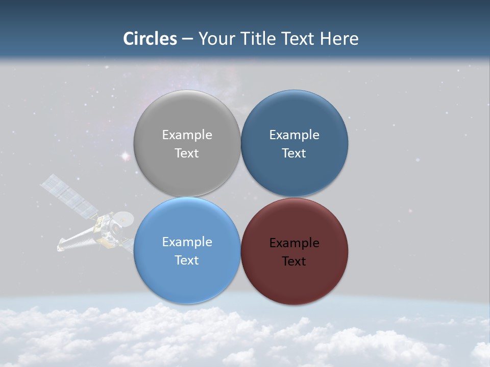 An Image Of A Space Station In The Sky PowerPoint Template