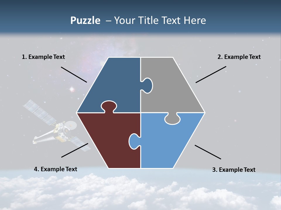 An Image Of A Space Station In The Sky PowerPoint Template