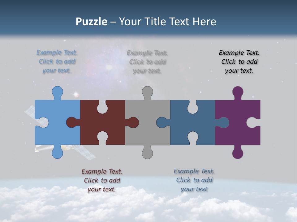 An Image Of A Space Station In The Sky PowerPoint Template