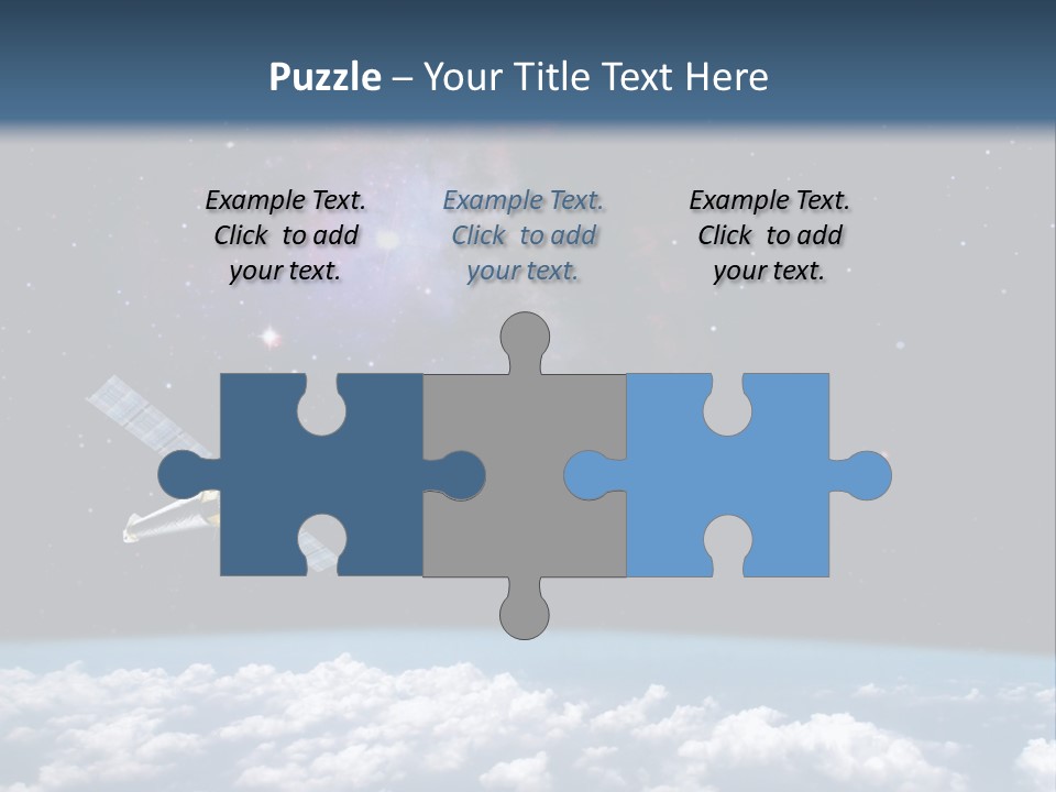 An Image Of A Space Station In The Sky PowerPoint Template