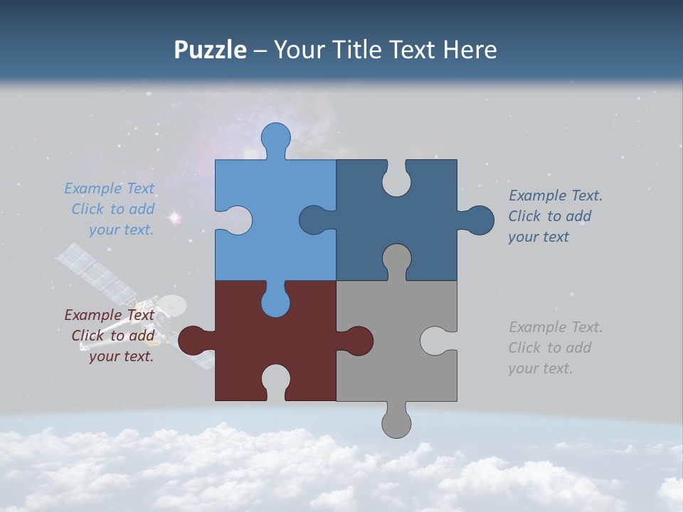 An Image Of A Space Station In The Sky PowerPoint Template