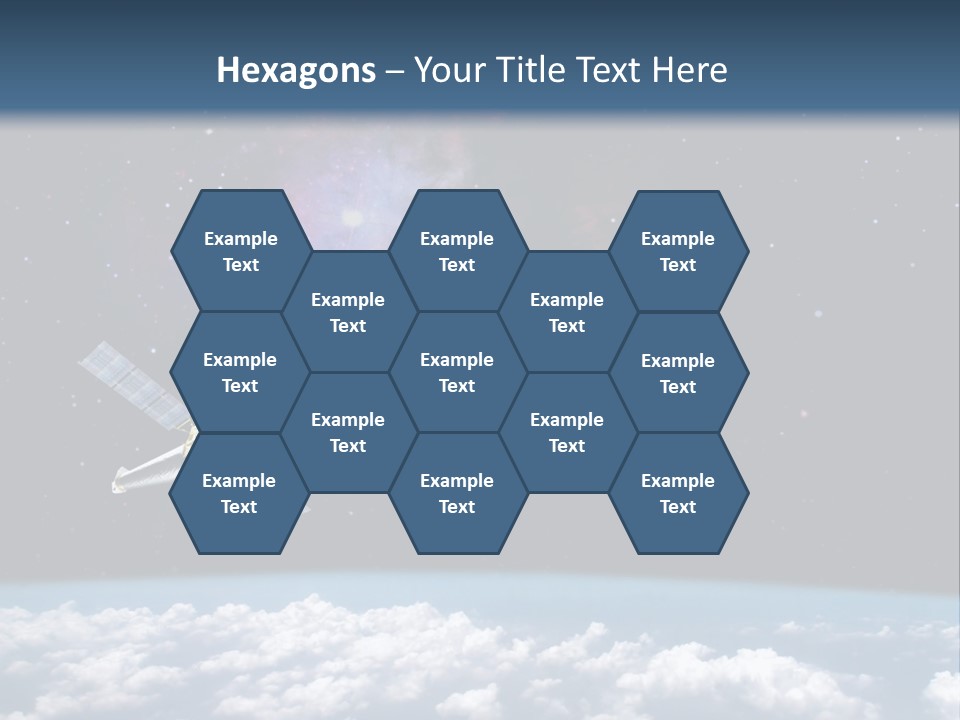 An Image Of A Space Station In The Sky PowerPoint Template