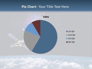 An Image Of A Space Station In The Sky PowerPoint Template