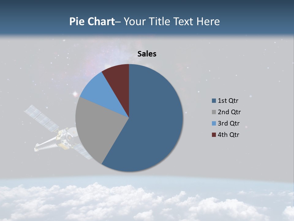An Image Of A Space Station In The Sky PowerPoint Template