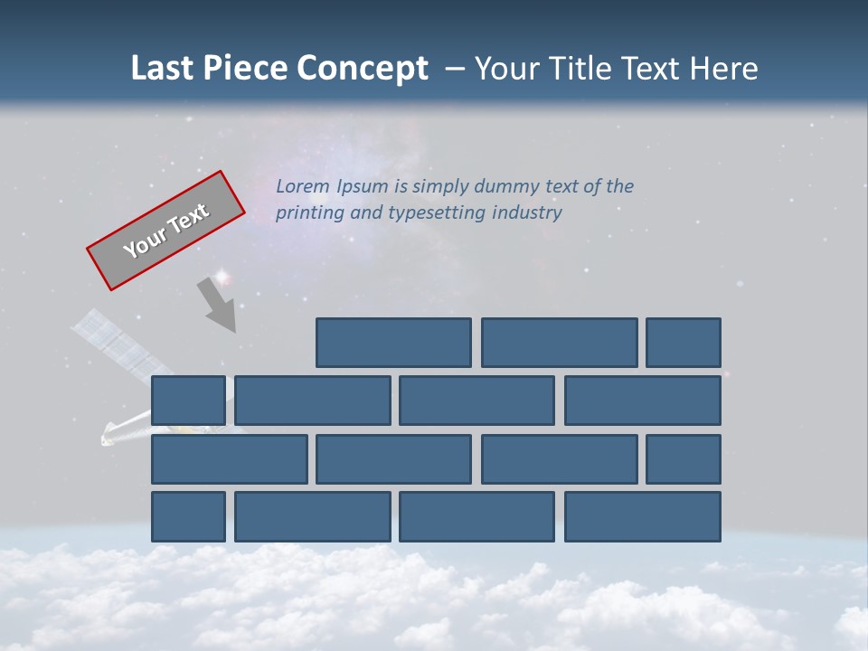 An Image Of A Space Station In The Sky PowerPoint Template