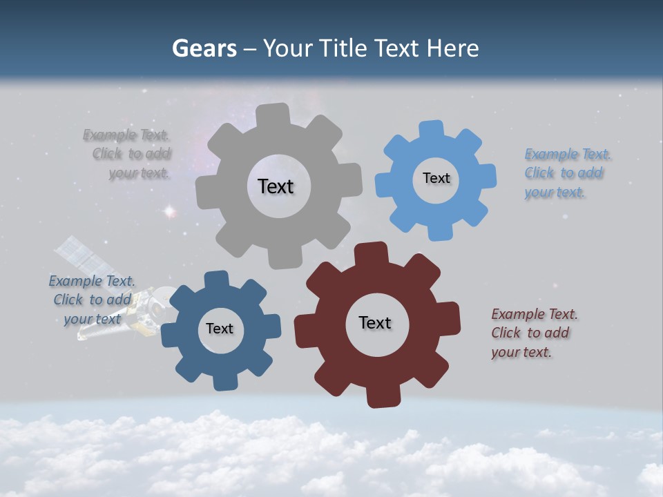 An Image Of A Space Station In The Sky PowerPoint Template