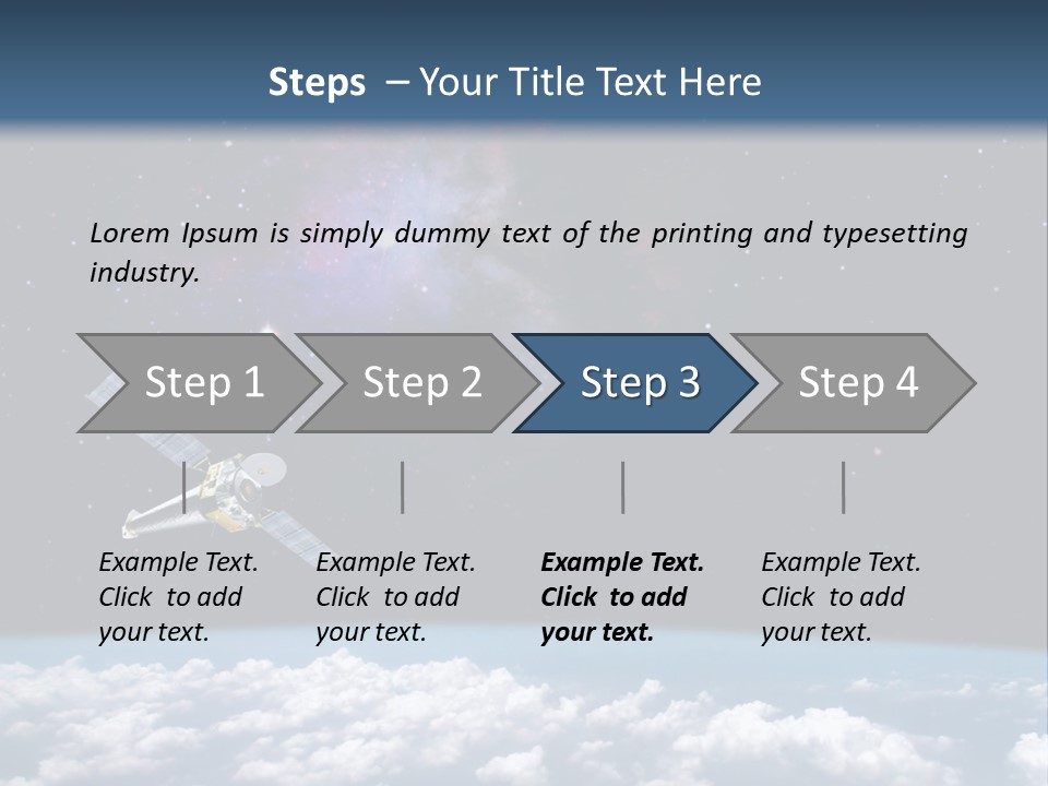 An Image Of A Space Station In The Sky PowerPoint Template