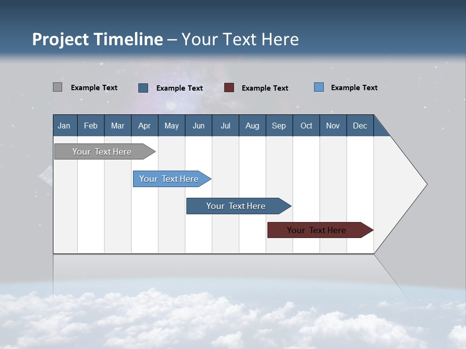 An Image Of A Space Station In The Sky PowerPoint Template