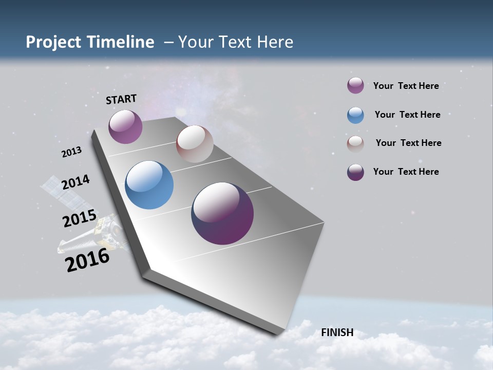 An Image Of A Space Station In The Sky PowerPoint Template