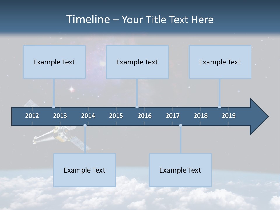 An Image Of A Space Station In The Sky PowerPoint Template