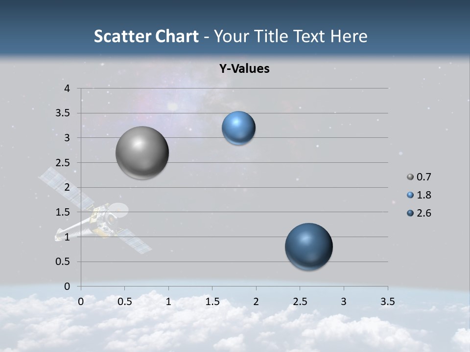 An Image Of A Space Station In The Sky PowerPoint Template