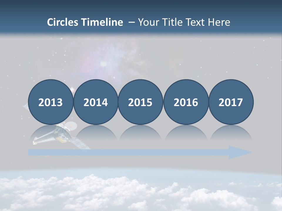An Image Of A Space Station In The Sky PowerPoint Template