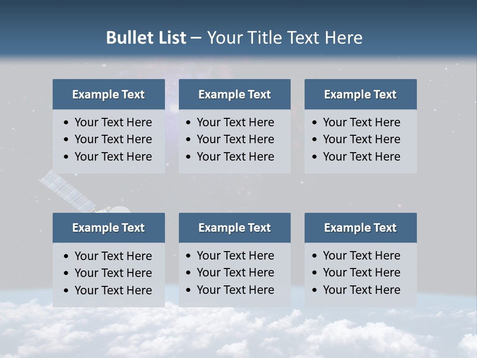 An Image Of A Space Station In The Sky PowerPoint Template