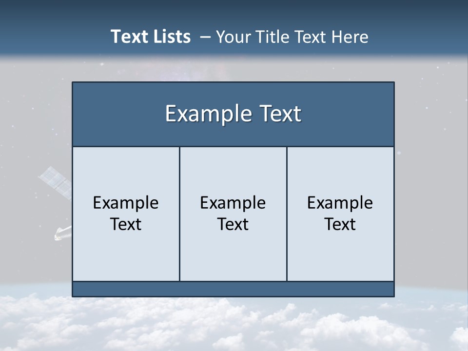 An Image Of A Space Station In The Sky PowerPoint Template