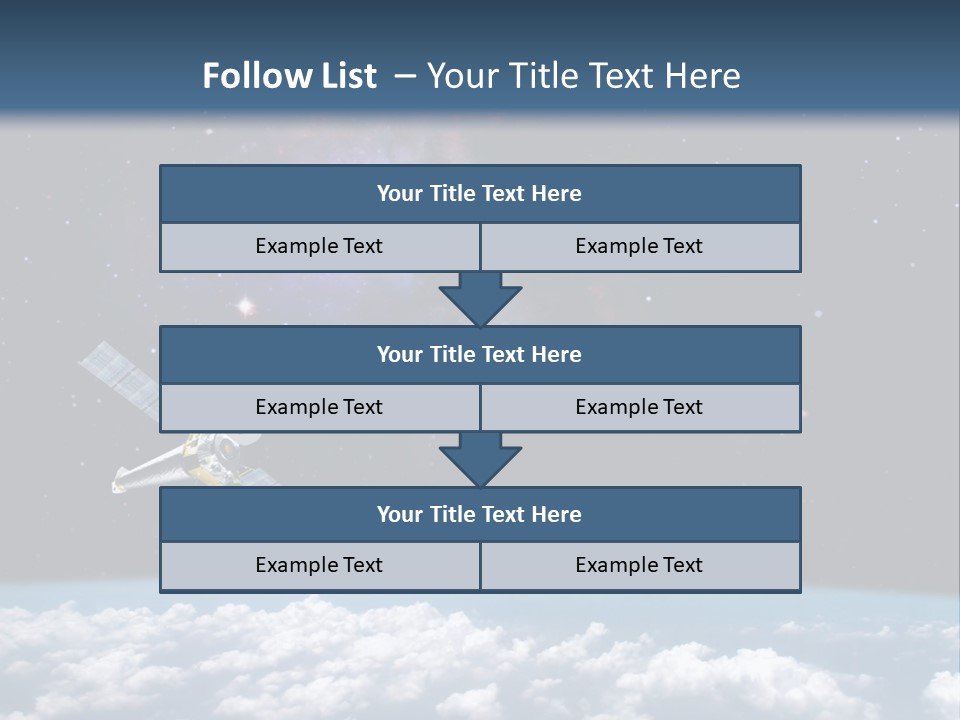 An Image Of A Space Station In The Sky PowerPoint Template