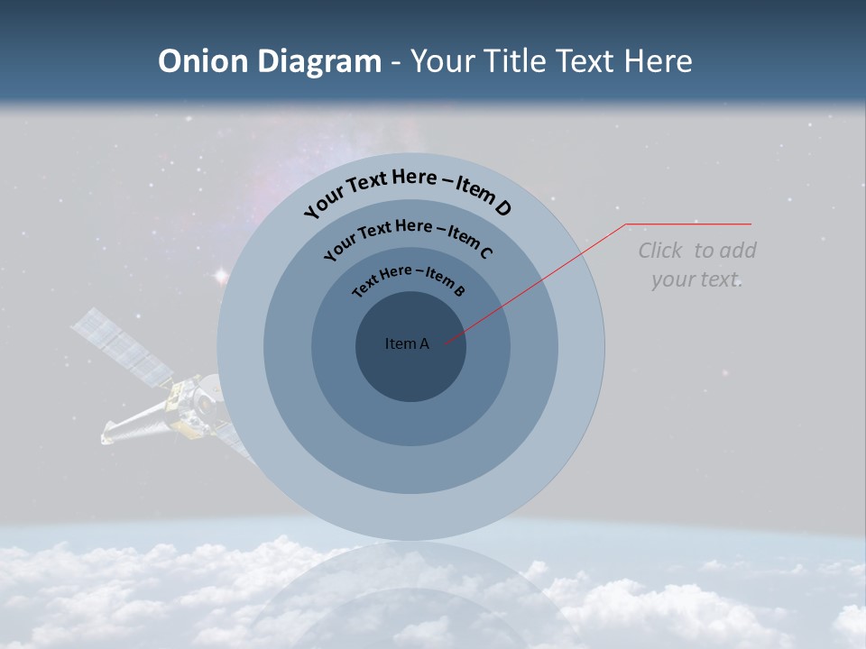 An Image Of A Space Station In The Sky PowerPoint Template