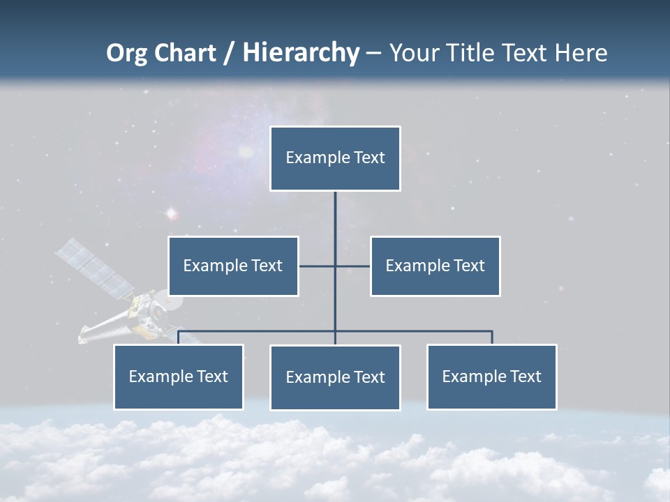 An Image Of A Space Station In The Sky PowerPoint Template