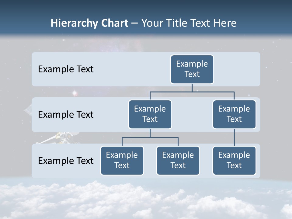 An Image Of A Space Station In The Sky PowerPoint Template