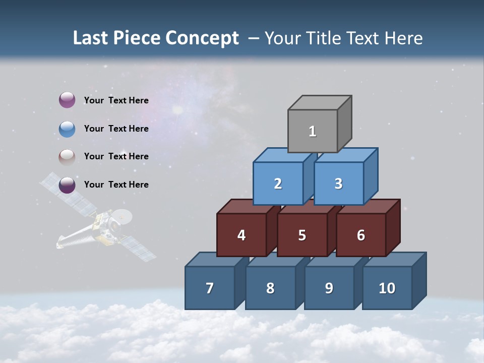 An Image Of A Space Station In The Sky PowerPoint Template