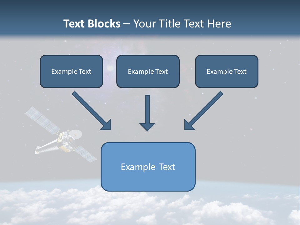 An Image Of A Space Station In The Sky PowerPoint Template